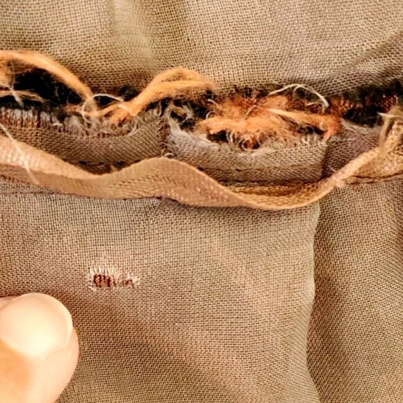 50s Cocktail Dress Cut Velvet Floral Copper Vintage I Magnin Modelique 24" Waist - Picture 8 of 14